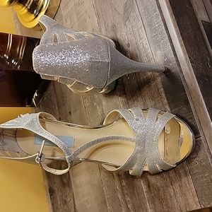 Bettsy Johnson silver stilletos